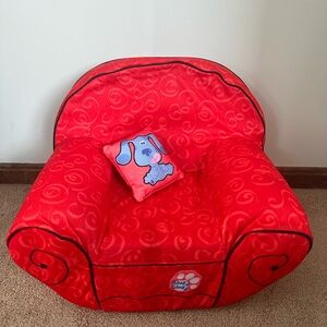 Vintage Red Blues Clues thinking chair